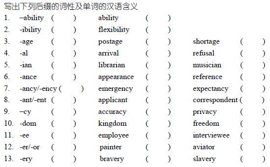 太奇 管理類(lèi)聯(lián)考 周測(cè) 詞匯班